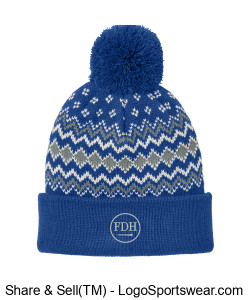 Port Authority Alpine Pom Beanie Design Zoom